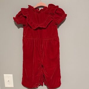 Janie and Jack Scarlet Ruffled Romper